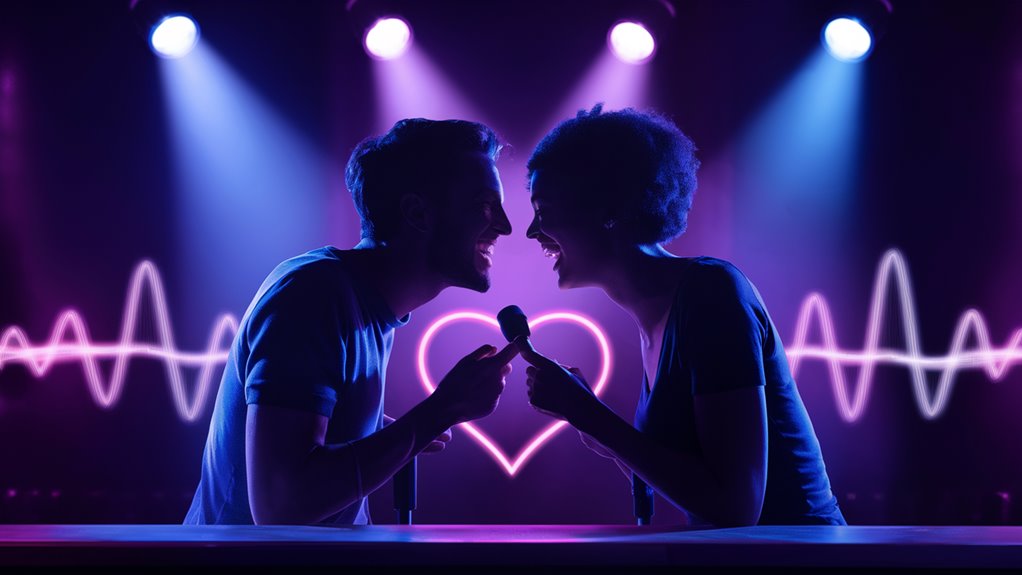 couples singing together entertainment