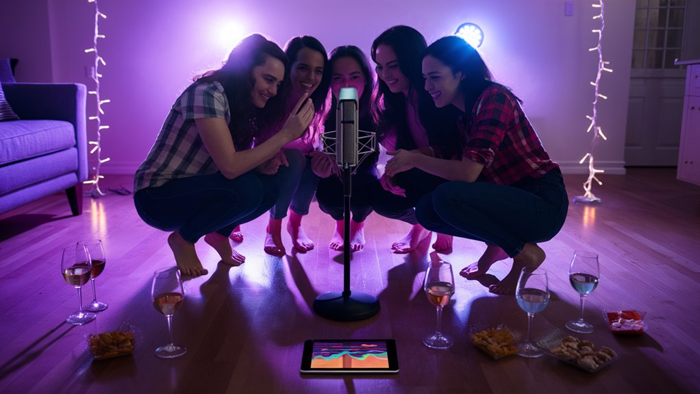 fun singing with friends