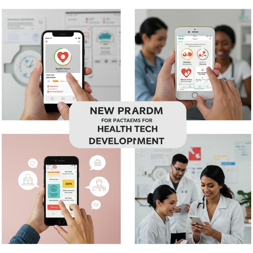 온카스터디 헬스테크 플랫폼, 사용자가 모바일 앱으로 건강 상태와 활동 데이터를 관리하는 모습